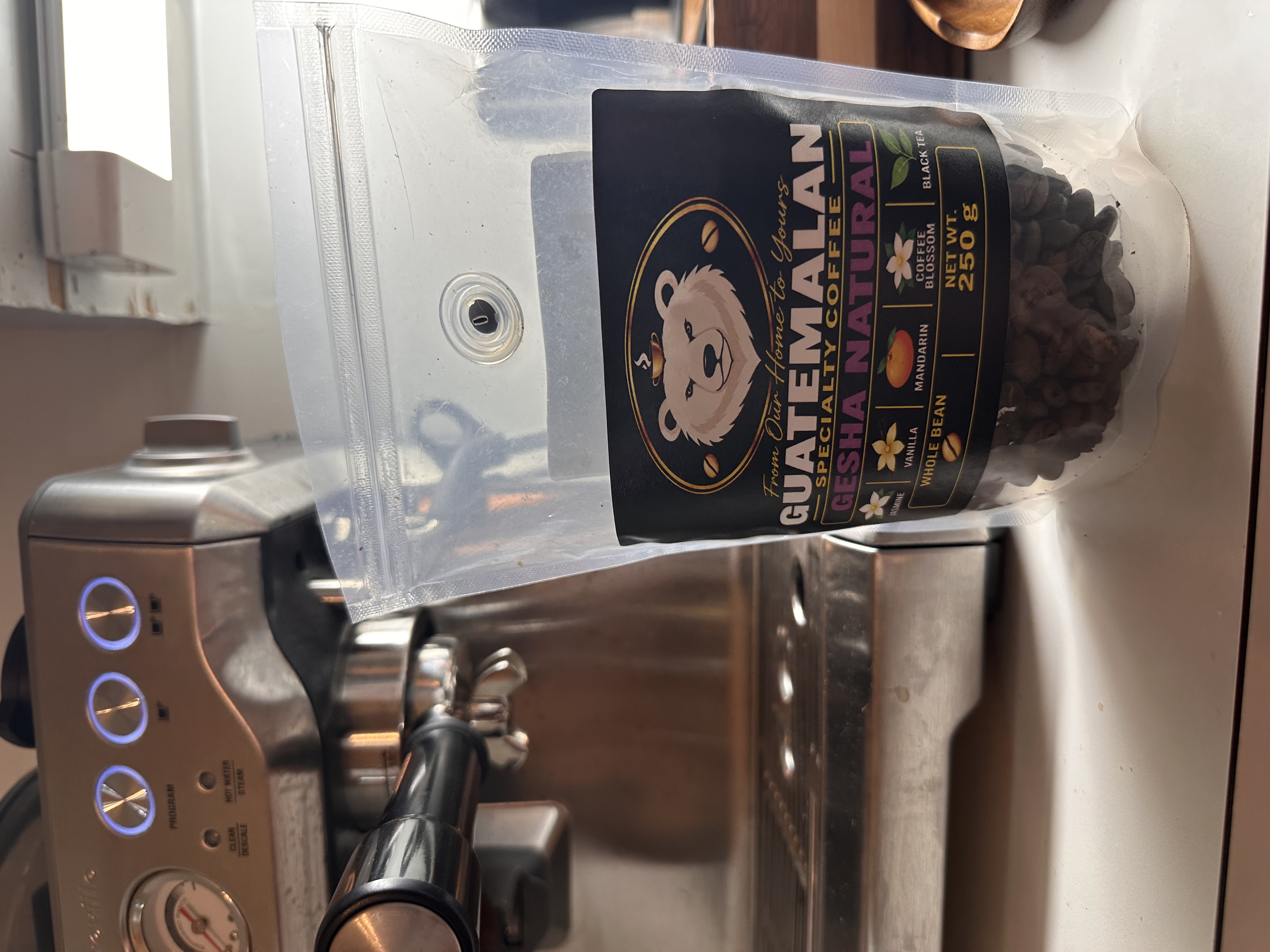 Coffee Bear GT Gesha Natural coffee bag